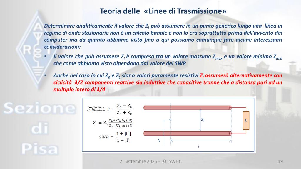 Impedenza lungo la linea